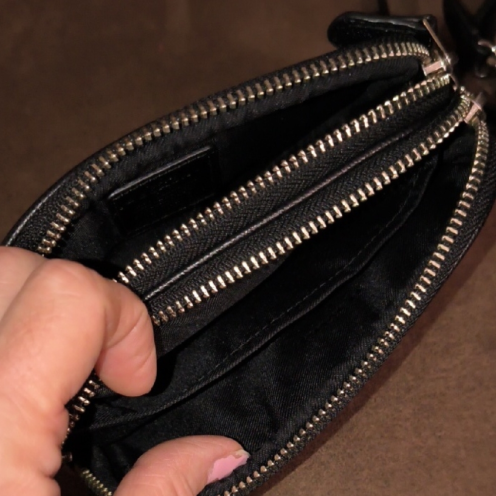 Coach Hawk Feathers Pink, Yellow, Tan and Black Crossbody Bag - Picture 8 of 12
